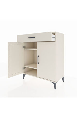 Hyperion Şifonyer 2 Raflı Tek Çekmeceli 2 Kapaklı 88x44x106 Aytaşı-Aytaşı