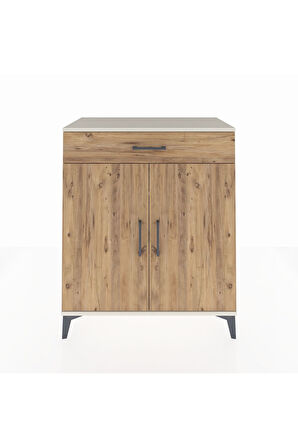 Hyperion Şifonyer 2 Raflı Tek Çekmeceli 2 Kapaklı 88x44x106 Aytaşı-Çam