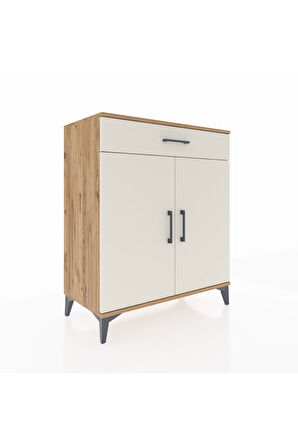 Hyperion Şifonyer 2 Raflı Tek Çekmeceli 2 Kapaklı 88x44x106 Çam-Aytaşı