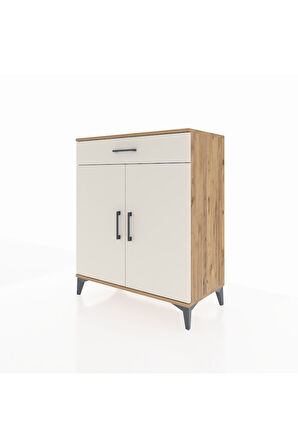 Hyperion Şifonyer 2 Raflı Tek Çekmeceli 2 Kapaklı 88x44x106 Çam-Aytaşı