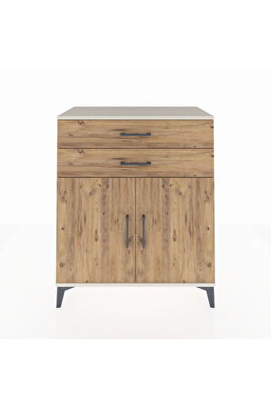 Hyperion Şifonyer Tek Raflı 2 Çekmeceli 2 Kapaklı 88x44x106 Aytaşı-Çam