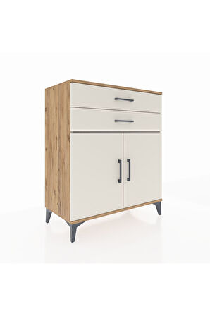 Hyperion Şifonyer Tek Raflı 2 Çekmeceli 2 Kapaklı 88x44x106 Çam-Aytaşı