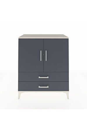 Hyperion Şifonyer 2 Raflı 2 Çekmeceli 2 Kapaklı 88x44x106 Aytaşı-Antrasit