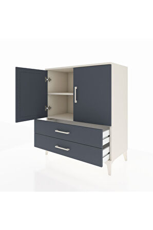 Hyperion Şifonyer 2 Raflı 2 Çekmeceli 2 Kapaklı 88x44x106 Aytaşı-Antrasit