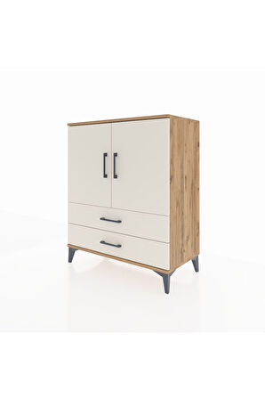 Hyperion Şifonyer 2 Raflı 2 Çekmeceli 2 Kapaklı 88x44x106 Çam-Aytaşı