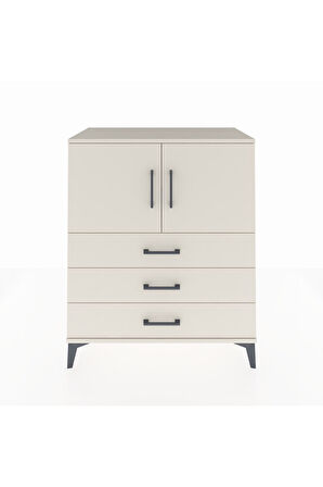 Hyperion Şifonyer 2 Raflı 3 Çekmeceli 2 Kapaklı 88x44x106 Aytaşı-Aytaşı