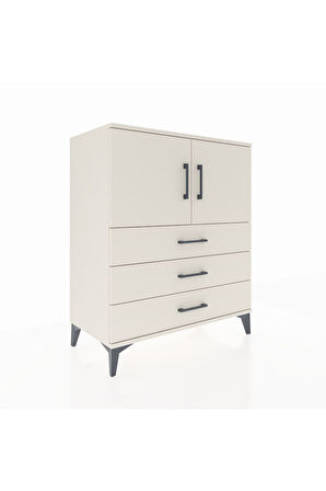 Hyperion Şifonyer 2 Raflı 3 Çekmeceli 2 Kapaklı 88x44x106 Aytaşı-Aytaşı