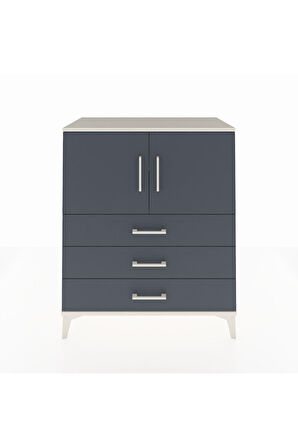 Hyperion Şifonyer 2 Raflı 3 Çekmeceli 2 Kapaklı 88x44x106 Aytaşı-Antrasit