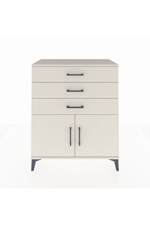 Hyperion Şifonyer Tek Raflı 3 Çekmeceli 2 Kapaklı 88x44x106 Aytaşı-Aytaşı