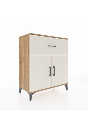 Hyperion Şifonyer Tek Raflı Tek Çekmeceli 2 Kapaklı 88x44x106 Çam-Aytaşı