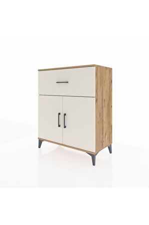 Hyperion Şifonyer Tek Raflı Tek Çekmeceli 2 Kapaklı 88x44x106 Çam-Aytaşı