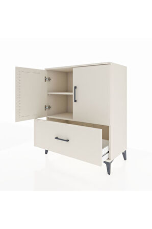 Hyperion Şifonyer 2 Raflı Tek Çekmeceli 2 Kapaklı 88x44x106 Aytaşı-Aytaşı