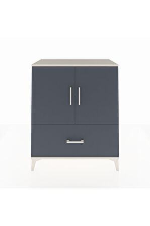 Hyperion Şifonyer 2 Raflı Tek Çekmeceli 2 Kapaklı 88x44x106 Aytaşı-Antrasit