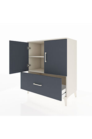 Hyperion Şifonyer 2 Raflı Tek Çekmeceli 2 Kapaklı 88x44x106 Aytaşı-Antrasit