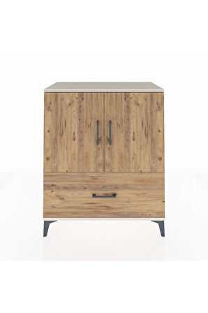 Hyperion Şifonyer 2 Raflı Tek Çekmeceli 2 Kapaklı 88x44x106 Aytaşı-Çam