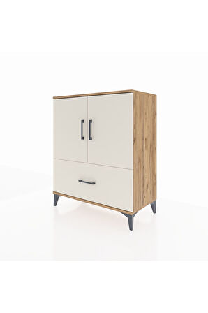 Hyperion Şifonyer 2 Raflı Tek Çekmeceli 2 Kapaklı 88x44x106 Çam-Aytaşı