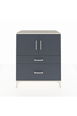 Hyperion Şifonyer 2 Raflı 2 Çekmeceli 2 Kapaklı 88x44x106 Aytaşı-Antrasit