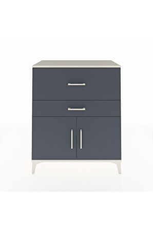 Hyperion Şifonyer Tek Raflı 2 Çekmeceli 2 Kapaklı 88x44x106 Aytaşı-Antrasit