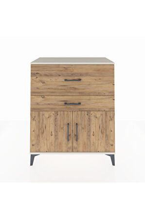 Hyperion Şifonyer Tek Raflı 2 Çekmeceli 2 Kapaklı 88x44x106 Aytaşı-Çam