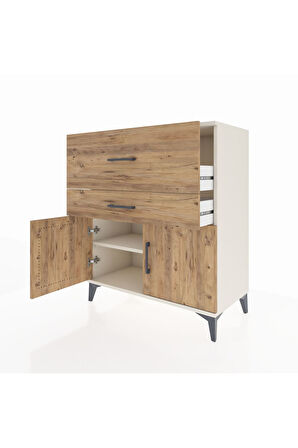 Hyperion Şifonyer Tek Raflı 2 Çekmeceli 2 Kapaklı 88x44x106 Aytaşı-Çam