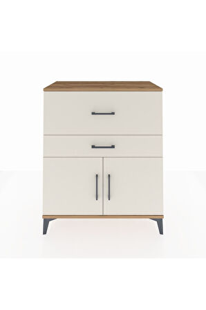 Hyperion Şifonyer Tek Raflı 2 Çekmeceli 2 Kapaklı 88x44x106 Çam-Aytaşı