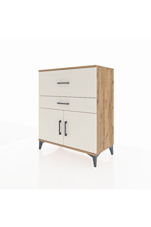 Hyperion Şifonyer Tek Raflı 2 Çekmeceli 2 Kapaklı 88x44x106 Çam-Aytaşı