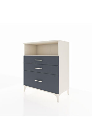 Hyperion Şifonyer Tek Raflı 3 Çekmeceli 88x44x106 Aytaşı-Antrasit