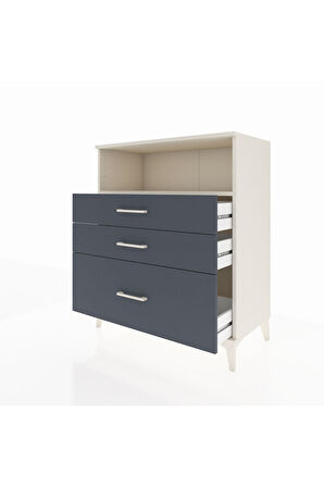 Hyperion Şifonyer Tek Raflı 3 Çekmeceli 88x44x106 Aytaşı-Antrasit