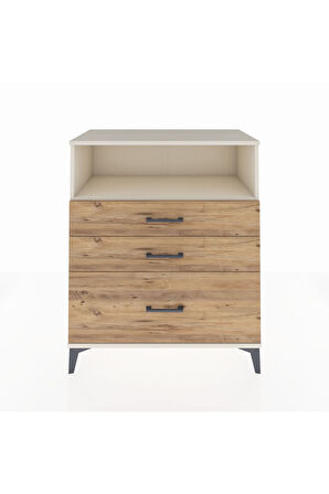 Hyperion Şifonyer Tek Raflı 3 Çekmeceli 88x44x106 Aytaşı-Çam