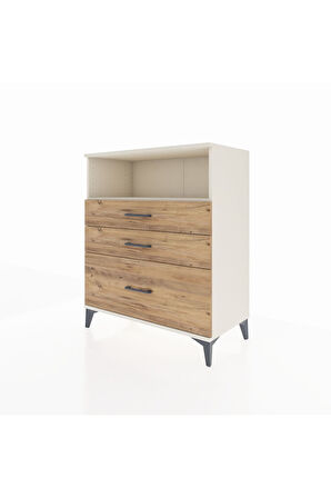 Hyperion Şifonyer Tek Raflı 3 Çekmeceli 88x44x106 Aytaşı-Çam