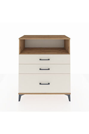 Hyperion Şifonyer Tek Raflı 3 Çekmeceli 88x44x106 Çam-Aytaşı