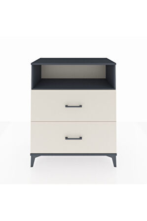 Hyperion Şifonyer Tek Raflı 2 Çekmeceli 88x44x106 Antrasit-Aytaşı