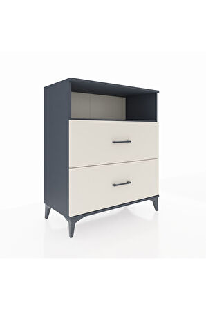 Hyperion Şifonyer Tek Raflı 2 Çekmeceli 88x44x106 Antrasit-Aytaşı