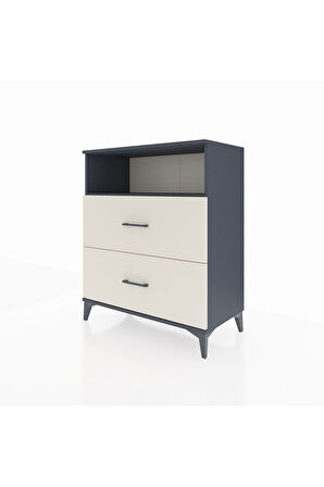 Hyperion Şifonyer Tek Raflı 2 Çekmeceli 88x44x106 Antrasit-Aytaşı