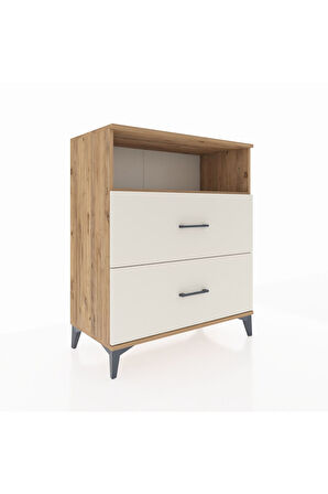 Hyperion Şifonyer Tek Raflı 2 Çekmeceli 88x44x106 Çam-Aytaşı