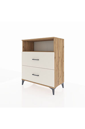 Hyperion Şifonyer Tek Raflı 2 Çekmeceli 88x44x106 Çam-Aytaşı