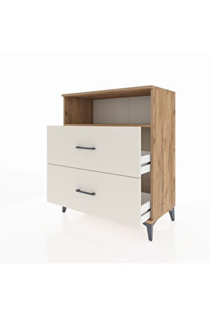 Hyperion Şifonyer Tek Raflı 2 Çekmeceli 88x44x106 Çam-Aytaşı