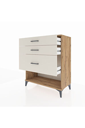 Hyperion Şifonyer 3 Çekmeceli 88x44x106 Çam-Aytaşı