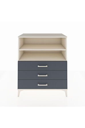 Hyperion Şifonyer 2 Raflı 3 Çekmeceli 88x44x106 Aytaşı-Antrasit