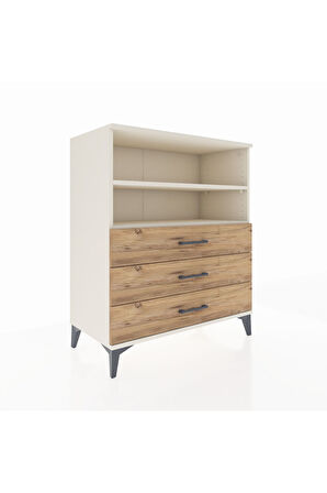 Hyperion Şifonyer 2 Raflı 3 Çekmeceli 88x44x106 Aytaşı-Çam