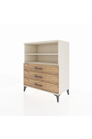 Hyperion Şifonyer 2 Raflı 3 Çekmeceli 88x44x106 Aytaşı-Çam