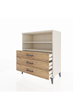 Hyperion Şifonyer 2 Raflı 3 Çekmeceli 88x44x106 Aytaşı-Çam