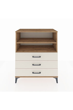 Hyperion Şifonyer 2 Raflı 3 Çekmeceli 88x44x106 Çam-Aytaşı