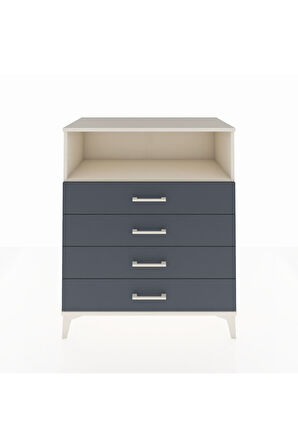 Hyperion Şifonyer Tek Raflı 4 Çekmeceli 88x44x106 Aytaşı-Antrasit