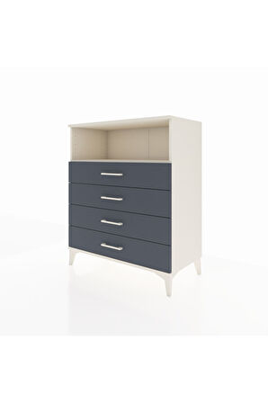 Hyperion Şifonyer Tek Raflı 4 Çekmeceli 88x44x106 Aytaşı-Antrasit