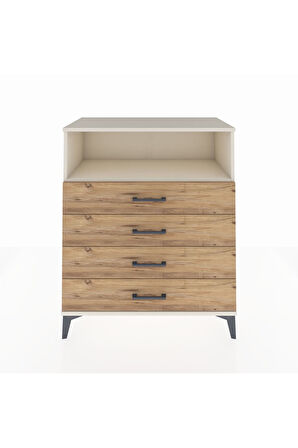 Hyperion Şifonyer Tek Raflı 4 Çekmeceli 88x44x106 Aytaşı-Çam