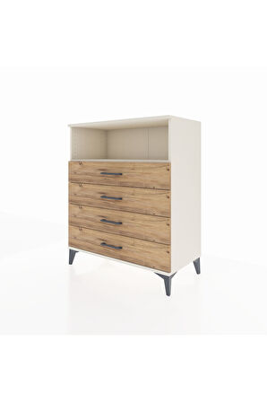 Hyperion Şifonyer Tek Raflı 4 Çekmeceli 88x44x106 Aytaşı-Çam