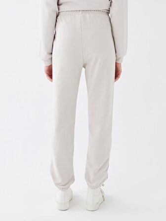 Kadın Beli Lastikli Düz Jogger Eşofman Altı