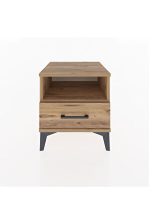Hyperion Komodin Tek Raflı Tek Çekmeceli 44x44x48 Çam-Çam
