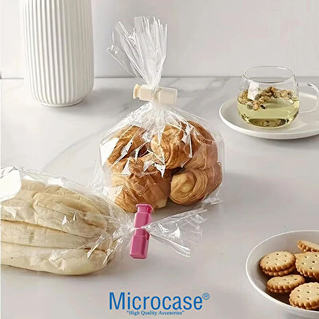 Microcase Plastik Poşet Saklama Malzemesi Ağız kapama Aleti Kıskacı - AL5306 20 Adet